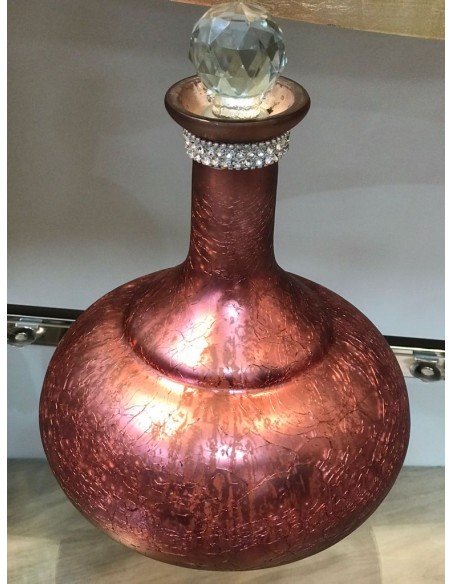 BOTELLA METAL / CRISTAL 18X18X25 CM