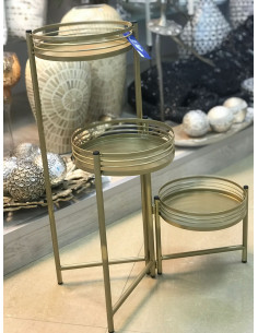 Macetero metal plegable dorado 44*45*61cm