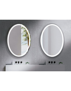 ESPEJO OVAL CON LUZ LED FRONTAL 2