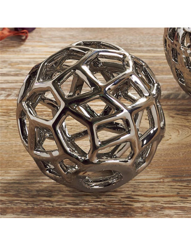 BOLA CERAM. PENTAGONOS PLATA 10D CMS