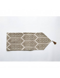 CAMINO ETNICO CHENILLA BEIGE 30X180 CMS