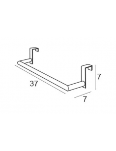 TOALLERO BAÑO COLGANTE 37CM CROMO 6343 2