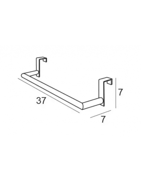 TOALLERO BAÑO COLGANTE 37CM CROMO 6343