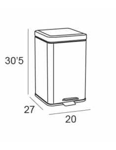 CUBO DE PEDAL 6L INOX 6368 2