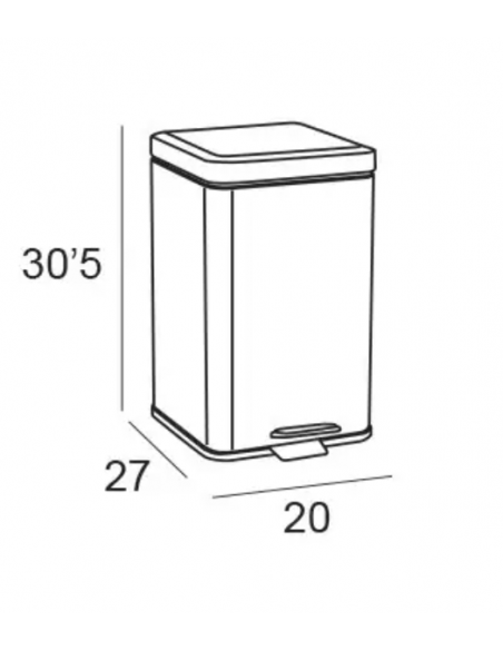 CUBO DE PEDAL 6L INOX 6368